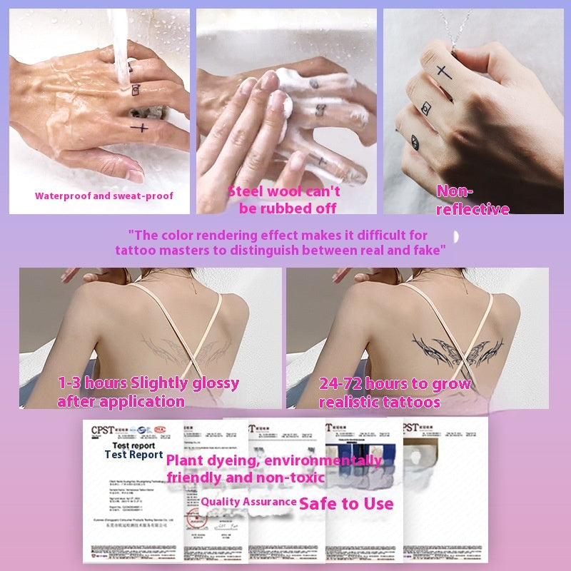 Fruit Juice Herbal Tattoo Sticker Female Waterproof And Durable Arm Clavicle BUY 1 GET 2