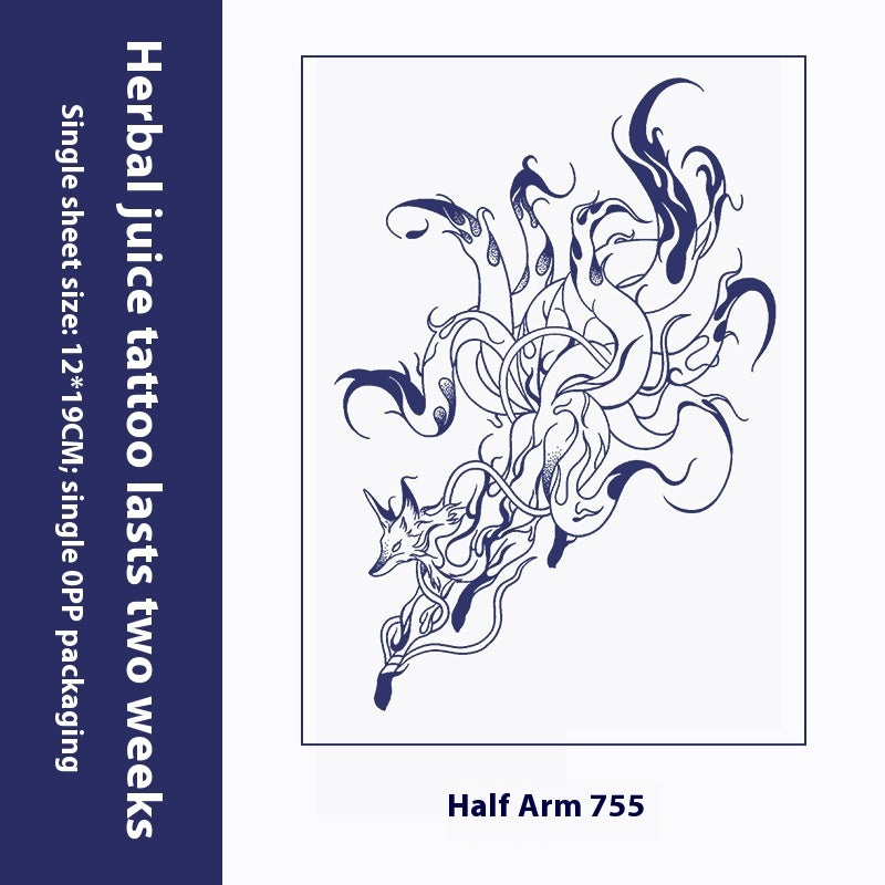 Herbal Tattoo Sticker Dark Flower Arm Juice BUY 1 GET 2