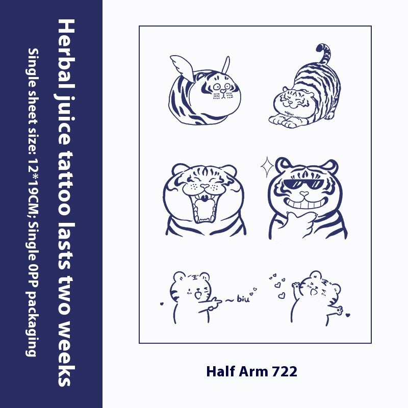 Herbal Tattoo Sticker Dark Flower Arm Juice BUY 1 GET 2