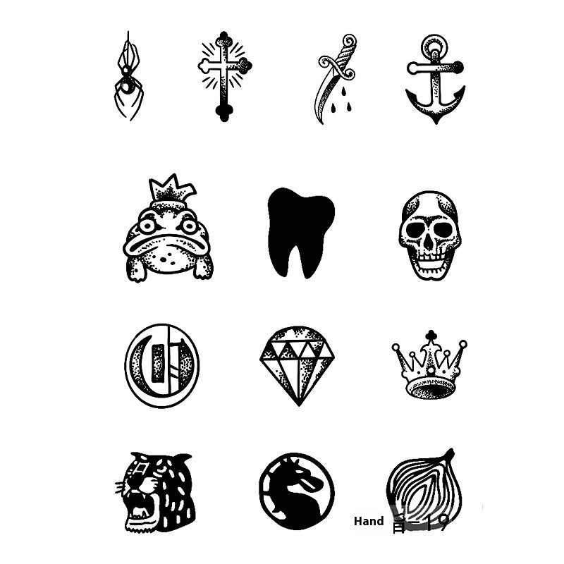 Herbal Juice Tattoo Sticker Sweat-proof Non-reflective Finger Niche Stickers BUY 1 GET 2