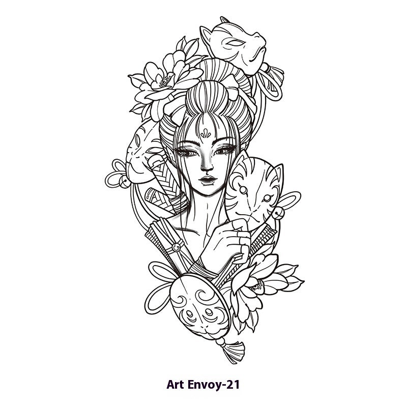 Herbal Waterproof And Durable Tattoo Text Tattoo Stickers BUY 1 GET 2