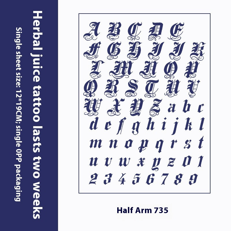 Herbal Tattoo Sticker Dark Flower Arm Juice BUY 1 GET 2