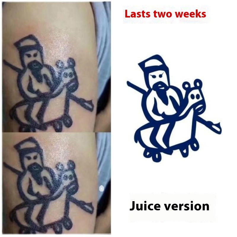 Herbal Juice Funny Guan Yu Tattoo Waterproof And Durable Tattoo Sticker BUY 1 GET 2