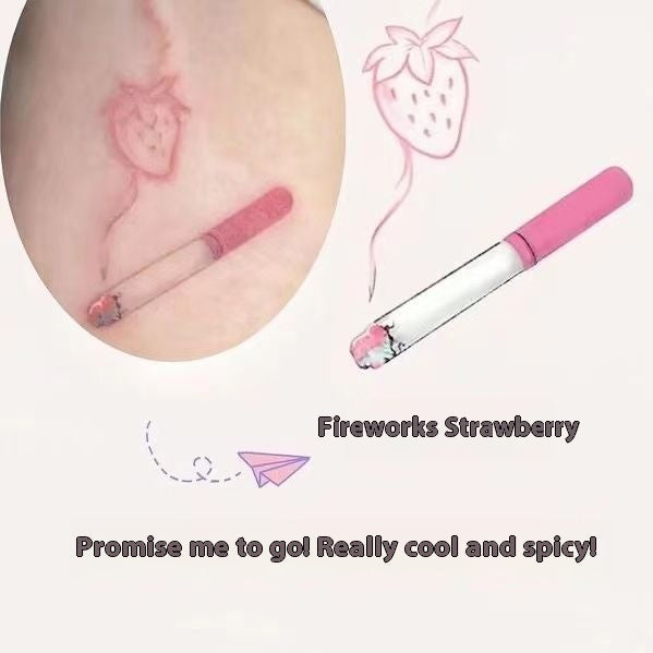 Fireworks Strawberry Guitar Color Ordinary Tattoo Sticker Hot Girl Washable Stickers BUY 1 GET 3