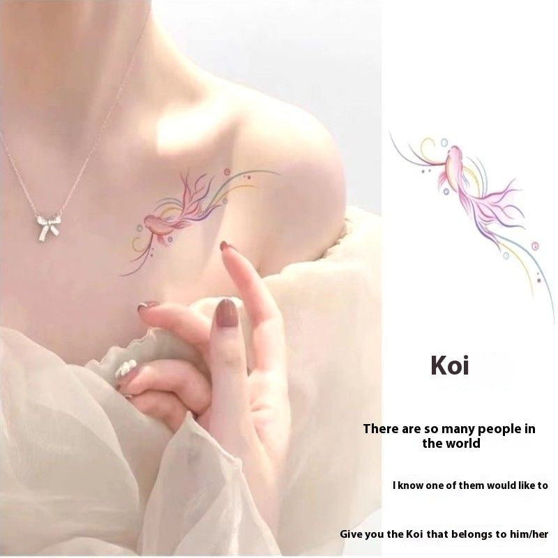 Waterproof Women's Color Koi Tattoo Sticker BUY 1 GET 3