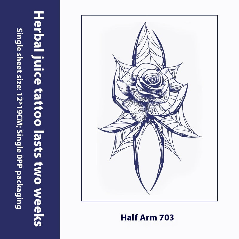 Herbal Tattoo Sticker Dark Flower Arm Juice BUY 1 GET 2